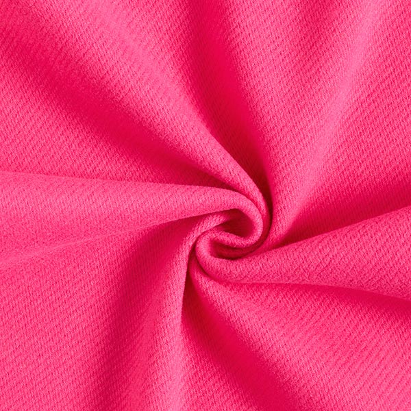 Tissu pour manteau en laine mélangée, uni – rose intense