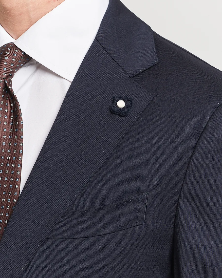 Two Button Wool Blazer  Navy