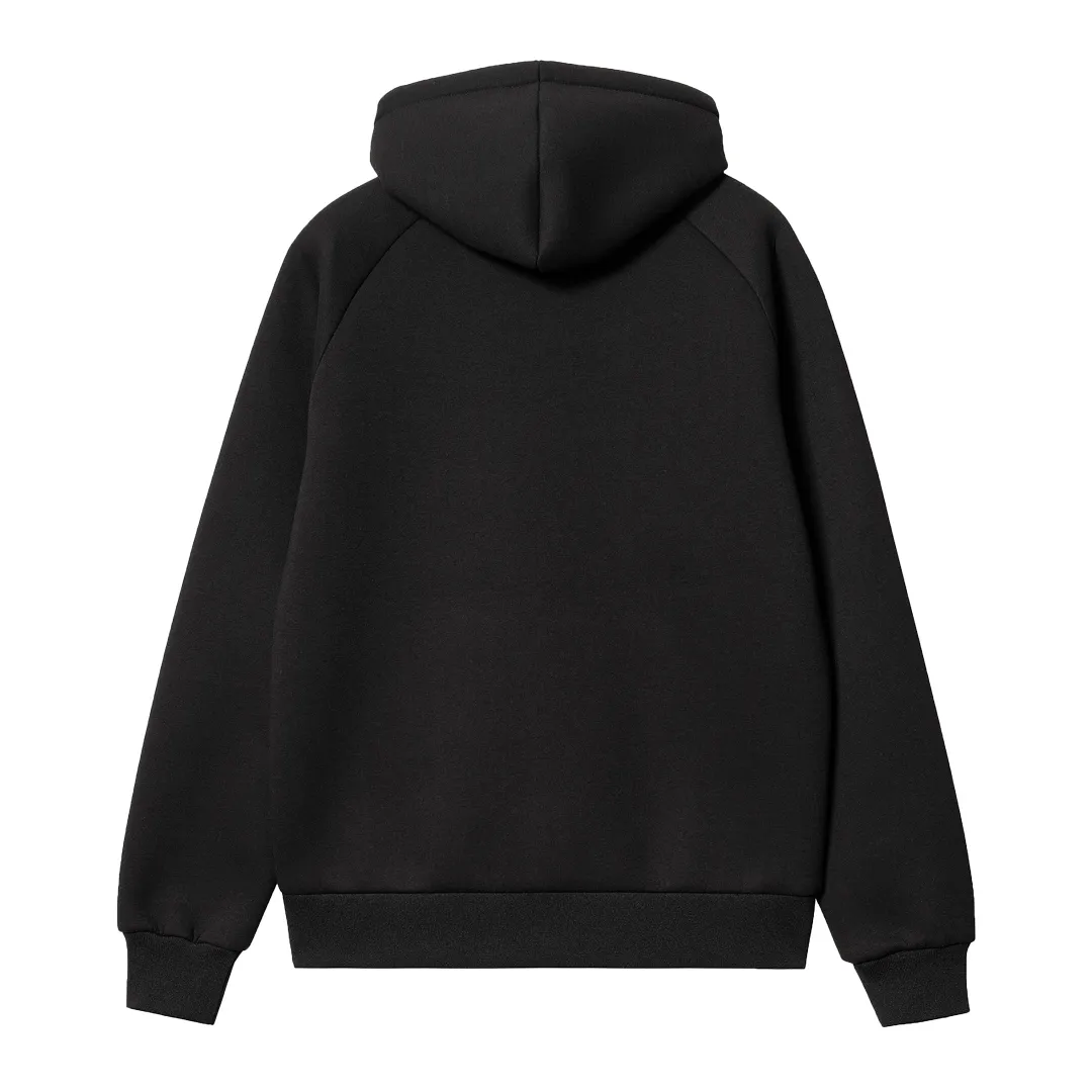 Veste / Manteau : CARHARTT WIP CAR LUX HOODED JACKET black grey - Bamboo Skateshop